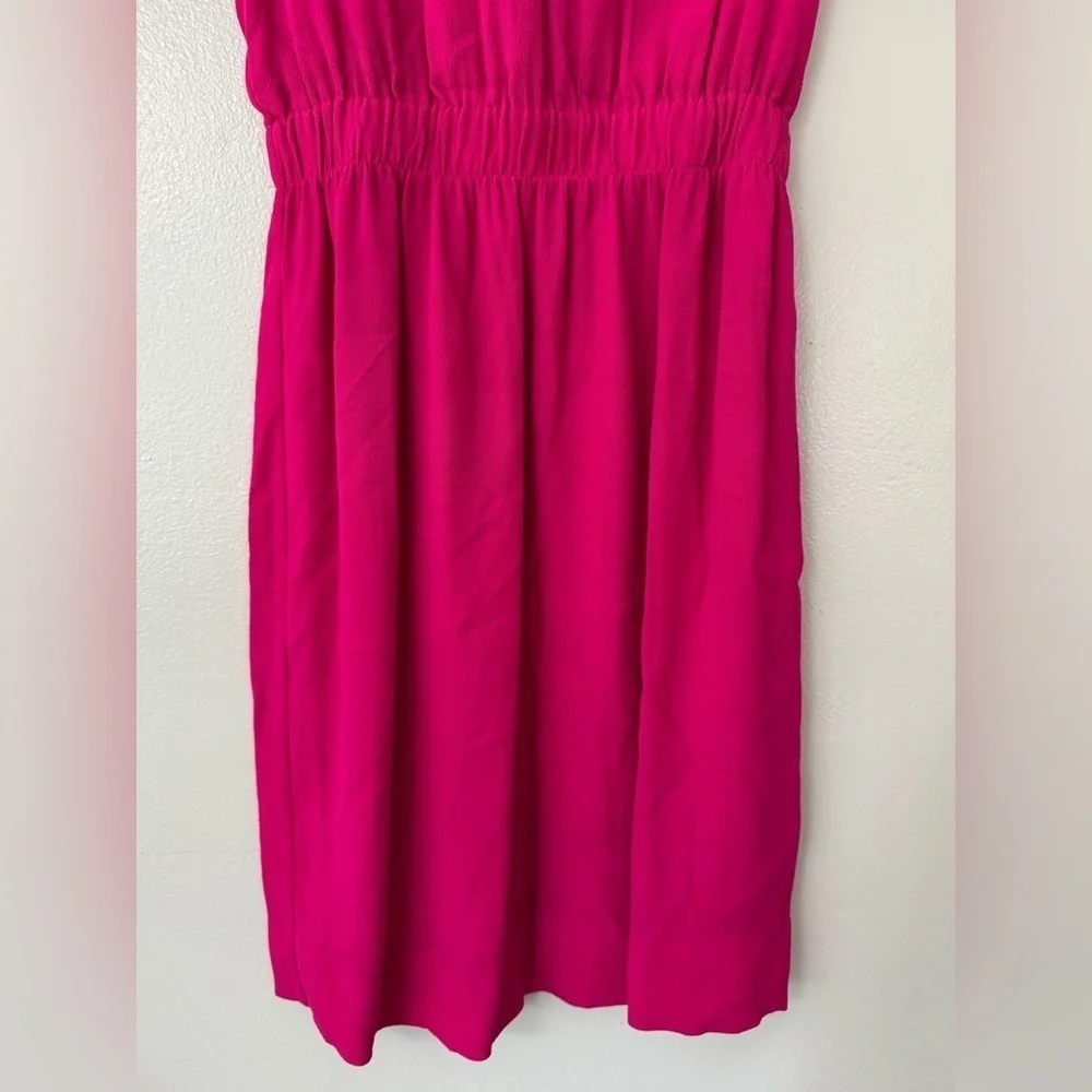 Kate Spade Fluid Crepe Frill Pink Mini Dress